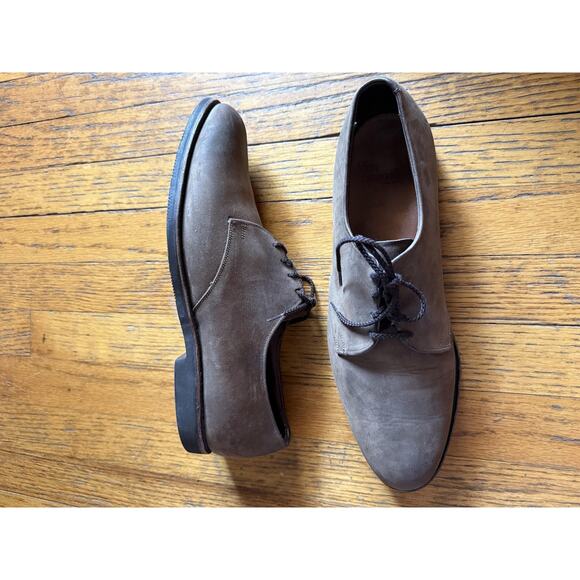 Allen Edmonds Shoes Mens Size 13 Brown Yale Plain Toe Derby Vibram Made in USA - Picture 10 of 10